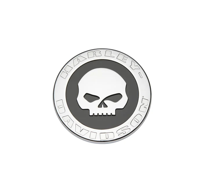 WILLIE G SKULL DECORATIVE MEDALLION (BLACK & CHROME)