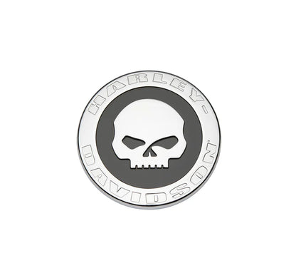 WILLIE G SKULL DECORATIVE MEDALLION (BLACK & CHROME)