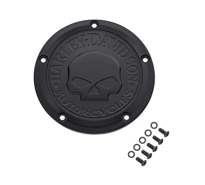 WILLIE G SKULL DERBY COVER - TWIN CAM (BLACK)