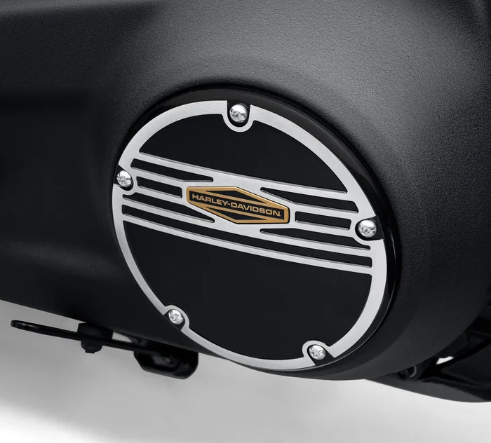 '66 COLLECTION DERBY COVER - SOFTAIL (GLOSS BLACK/BRUSHED ALUMINIUM)