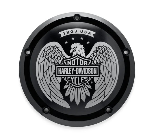 EAGLE BAR & SHIELD DERBY COVER - TOURING '16+ (BLACK)