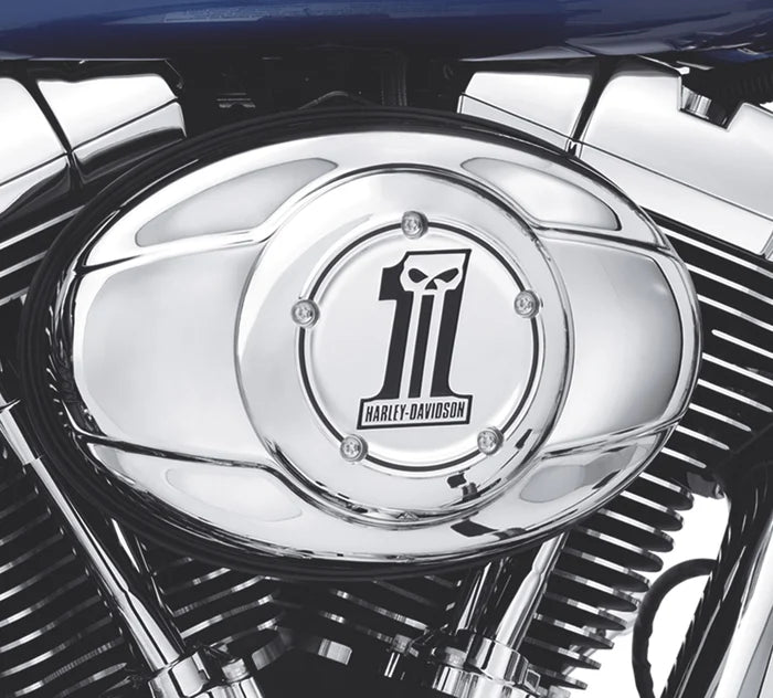 NUMBER ONE SKULL AIR CLEANER TRIM (CHROME)