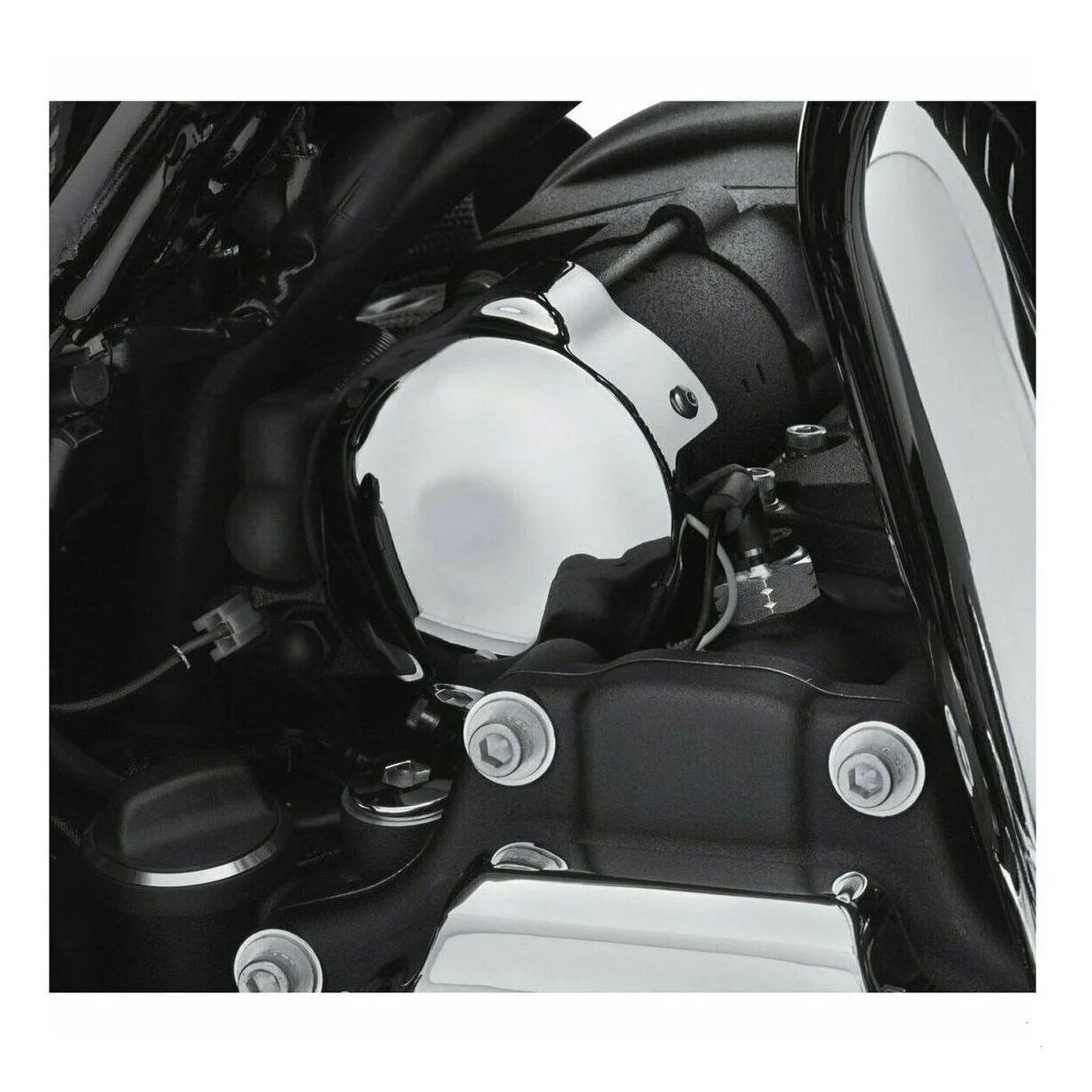 STARTER MOTOR END COVER - TOURING (CHROME)