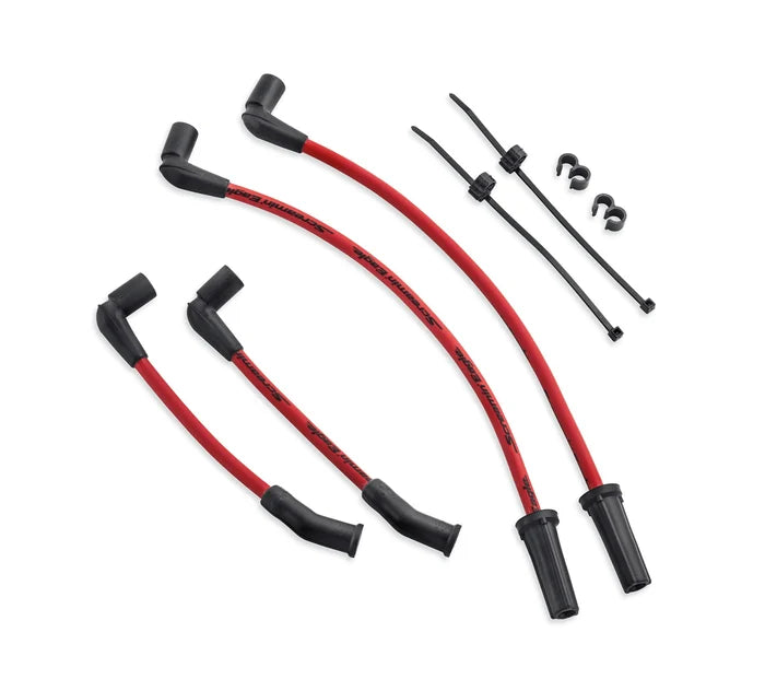 SCREAMIN' EAGLE 10MM PHAT SPARK PLUG WIRES M8 SOFTAIL (RED) ROAD AND