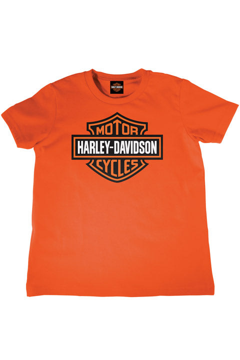 ORANGE BAR & SHIELD TEE