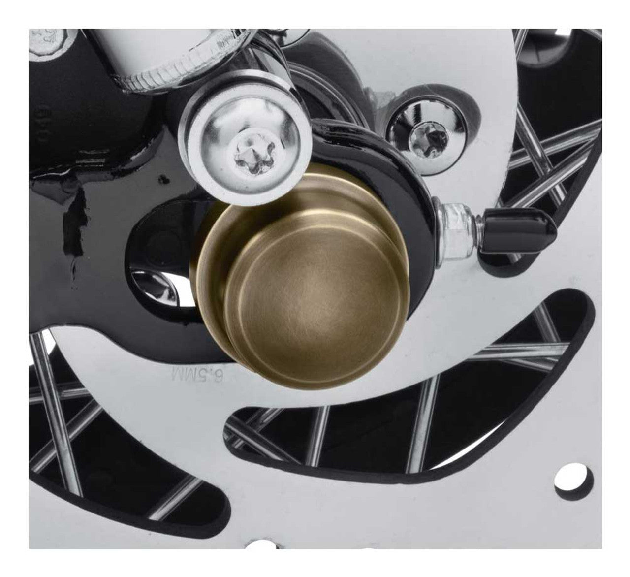 BRASS REAR AXLE NUT COVERS - SPORTSTER (BRASS)