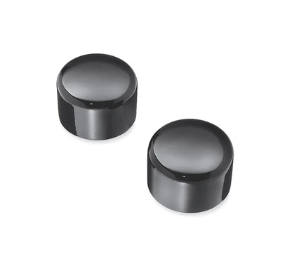 BILLET - FRONT AXLE NUT COVERS (BLACK)