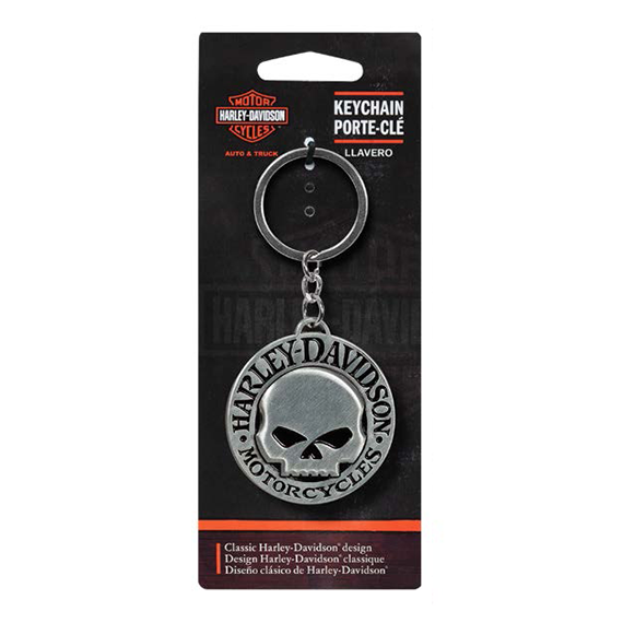 DOMED SKULL KEY CHAIN