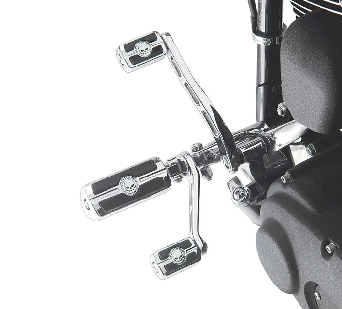 WILLIE G SKULL FOOTPEGS - MALE MOUNT (CHROME)