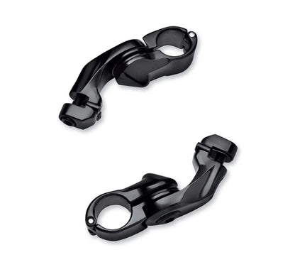 SHORT ANGLED ADJUSTABLE HIGHWAY PEG MOUNT KIT (BLACK)