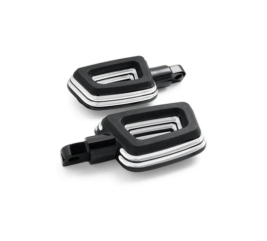 EMPIRE PASSENGER FOOTPEGS - TOURING (BLACK ANODIZED MACHINE CUT)