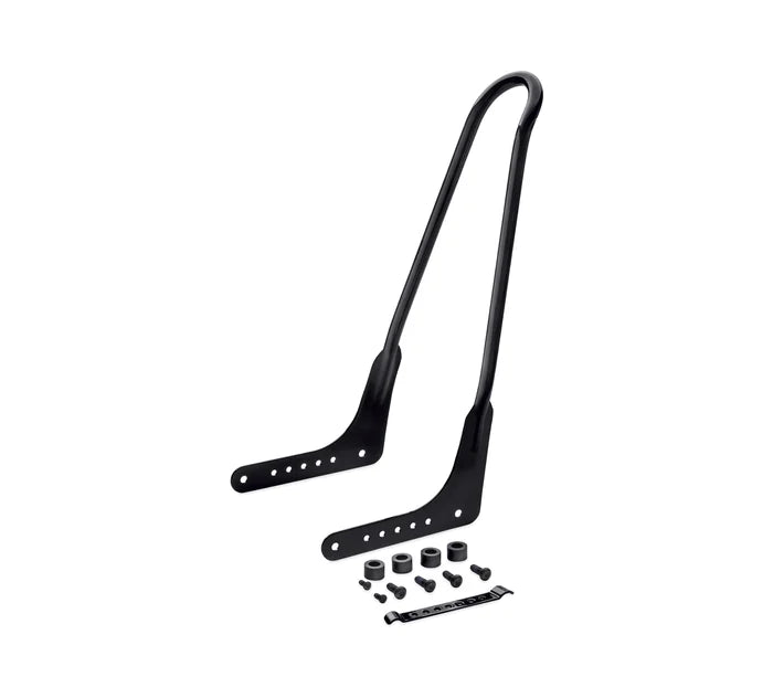 M8 ONE-PIECE TALL RIGID MOUNT SISSY BAR UPRIGHT (BLACK)