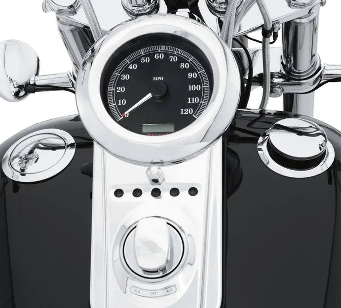 FLUSH-MOUNT FUEL CAP AND GAUGE KIT (CHROME)