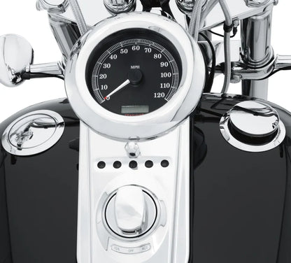 FLUSH-MOUNT FUEL CAP AND GAUGE KIT (CHROME)