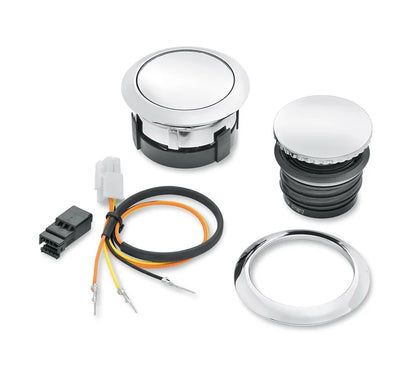 FLUSH-MOUNT FUEL CAP AND GAUGE KIT (CHROME)