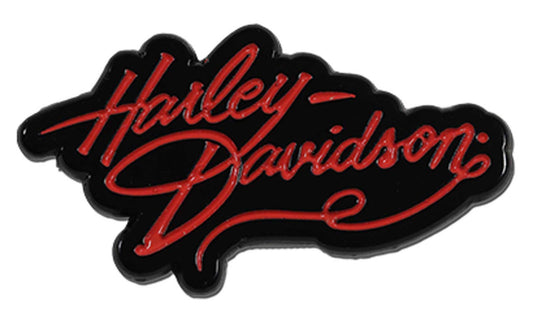 HARLEY GAL TEXT PIN