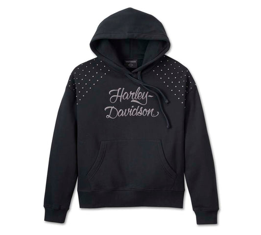 STUDDED OUT PULLOVER HOODIE