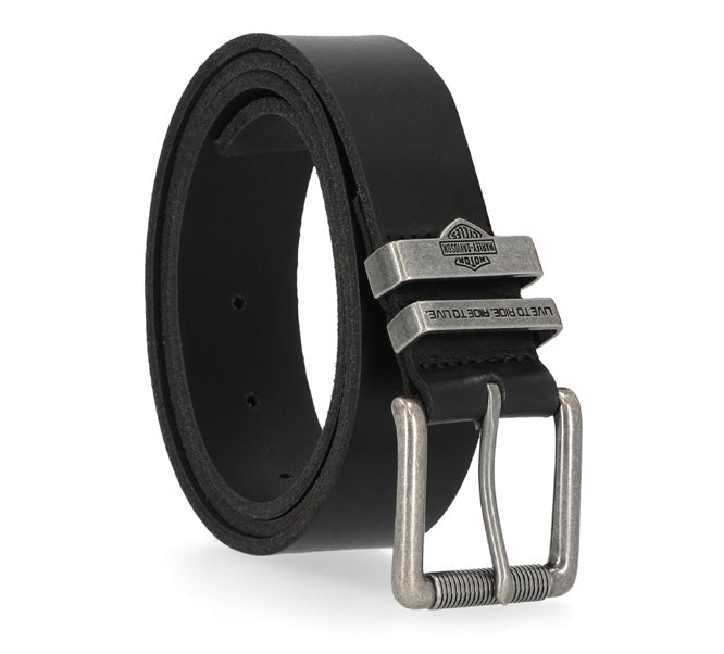 LIVE TO RIDE LEATHER BELT - DARK BROWN