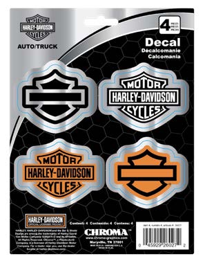 CLASSIC B&S DECALS - CHROME 4 PACK