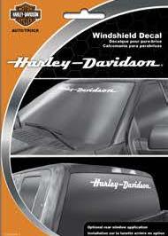 H-D SCRIPT WINDSHIELD DECAL - WHITE