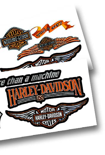 ASSORTED DECAL KIT - HARLEY ORANGE 8 PACK