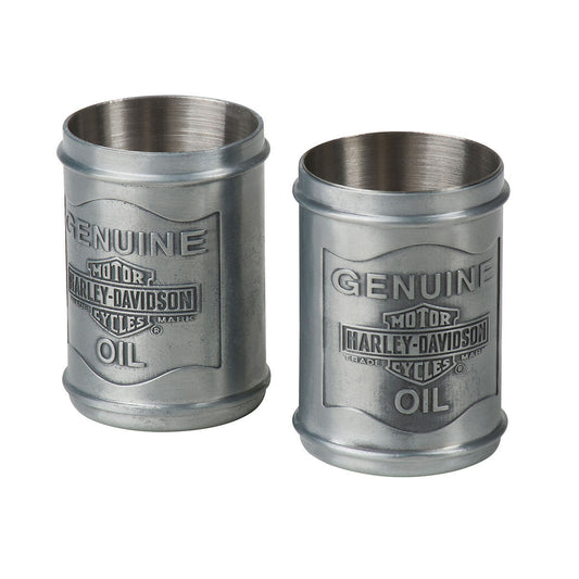 OIL CAN PEWTER SHOT GLASS SET