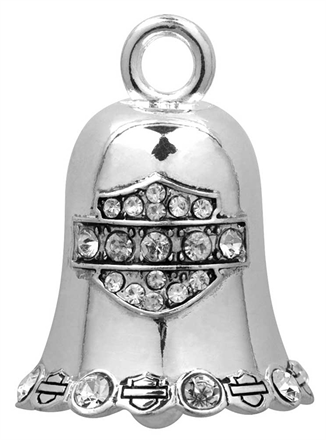 WHITE CRYSTAL BAR & SHIELD RIDE BELL