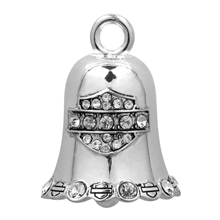 WHITE CRYSTAL BAR & SHIELD RIDE BELL