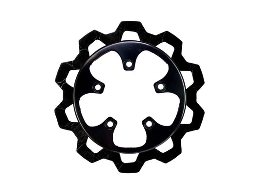 LYNDALL VRSC 11.8 IN. REAR BOW - TIE DISC ROTOR (BLACK BAND & BLACK CARRIER)