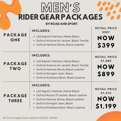 MEN'S RIDING GEAR PACKAGE 2