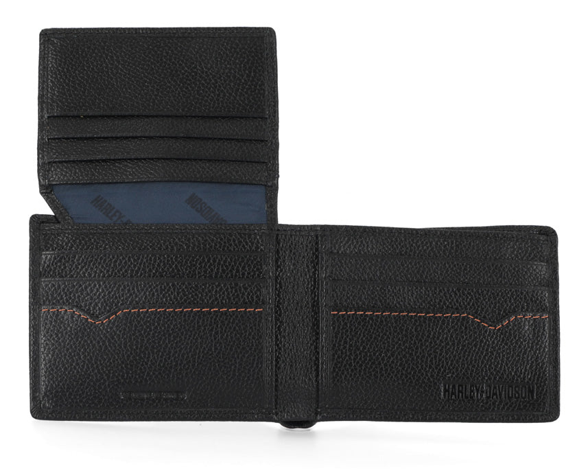 WILLIE G SKULL LEATHER WALLET WITH PASSCASE