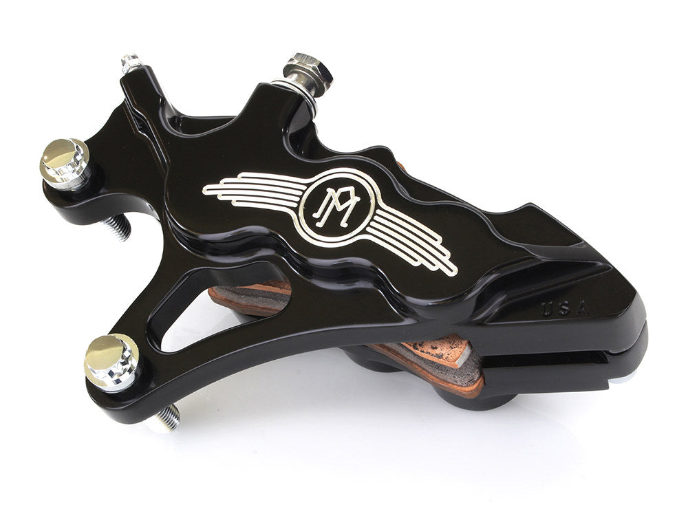 PERFORMANCE MACHINE LEFT HAND FRONT 6 PISTON CALIPER (BLACK CONTRAST CUT)