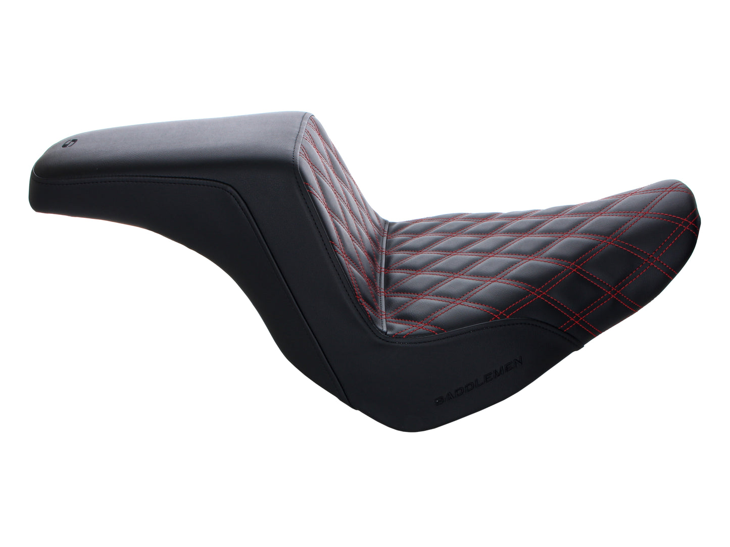 SADDLEMEN STEP-UP LS DUAL SEAT (RED STITCH)