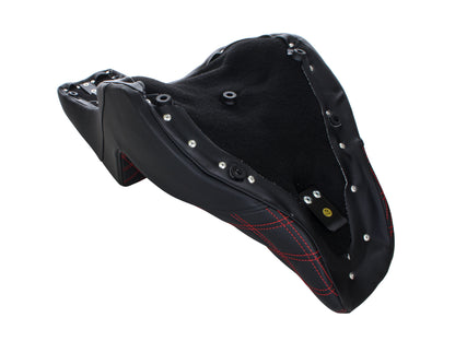 SADDLEMEN STEP-UP LS DUAL SEAT (RED STITCH)