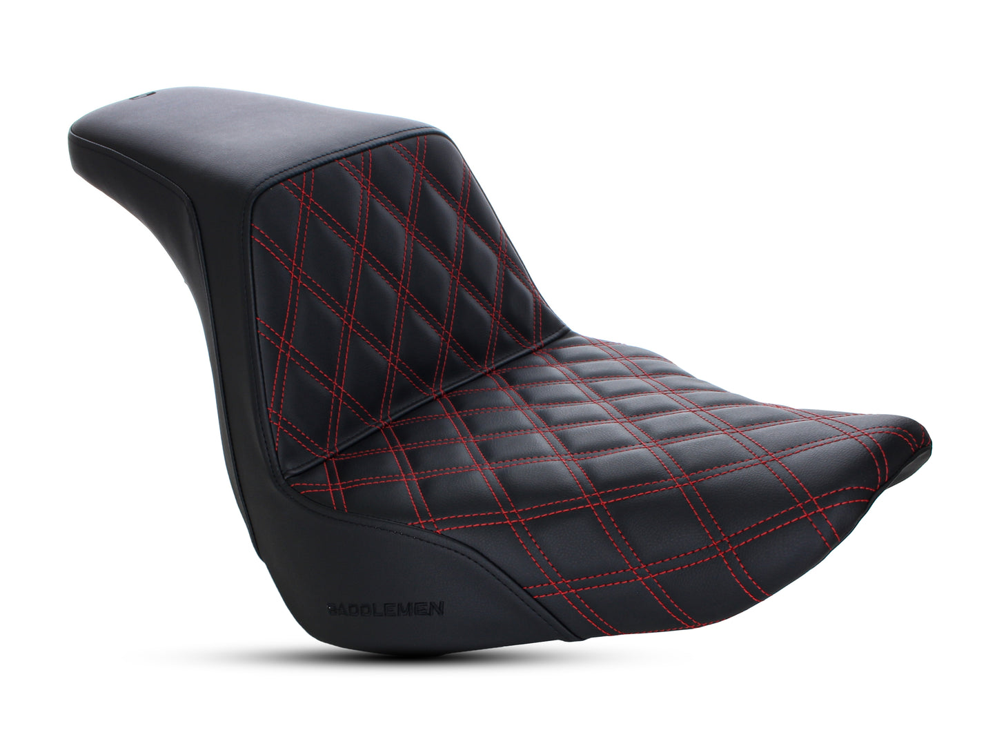 SADDLEMEN STEP-UP LS DUAL SEAT (RED STITCH)