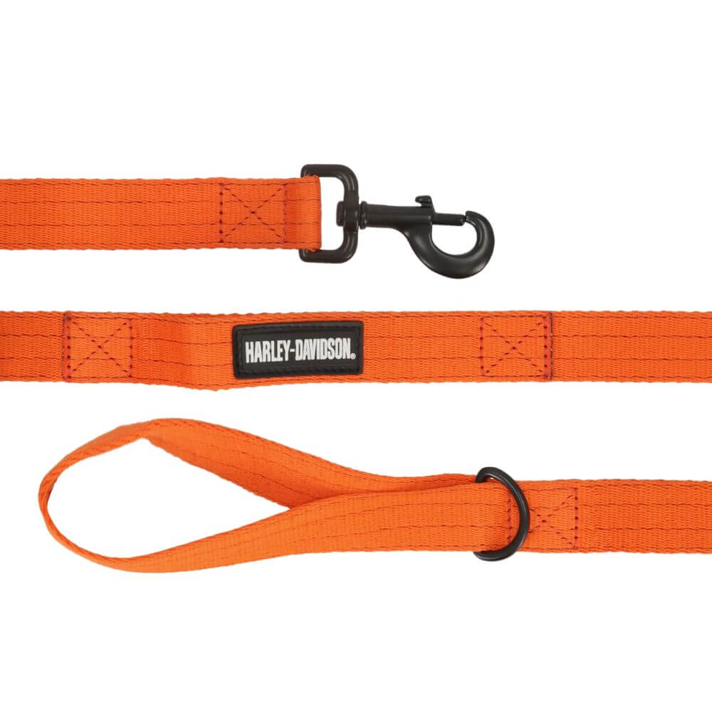 H-D NYLON LEASH - ORANGE